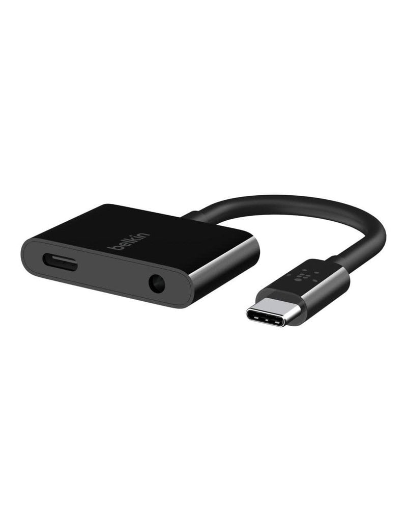 BELKIN Belkin Rockstar  3.5Mm Audio +  USB-C Connector For Charge Adapter - Black
