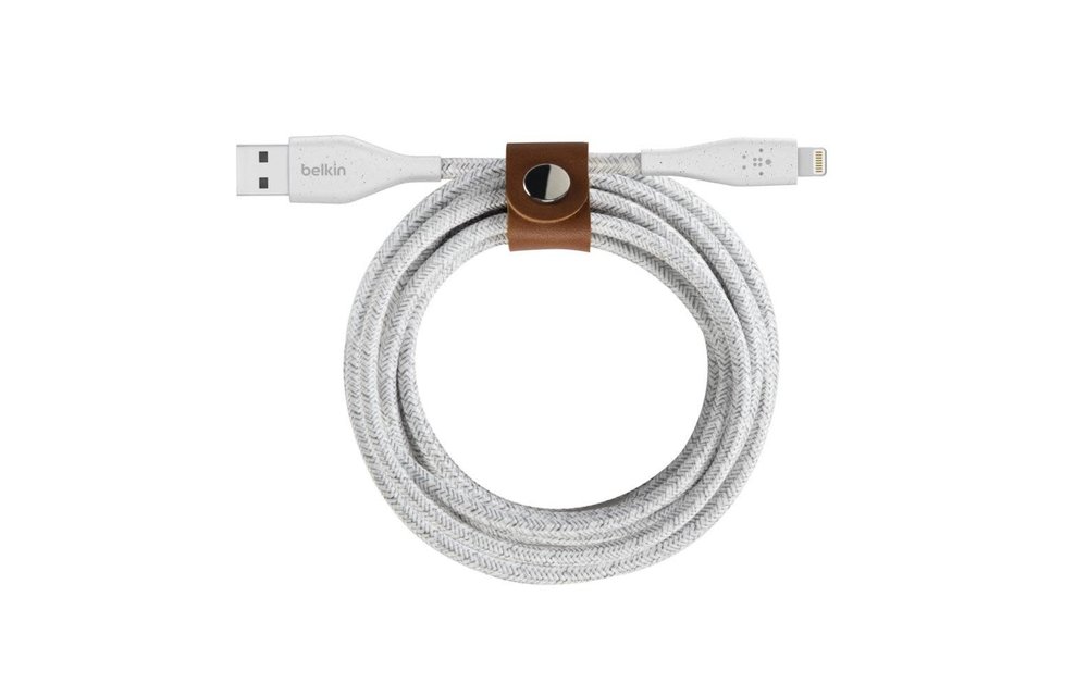 Belkin Duratek Plus Lightning to USB-A cable 3M - White