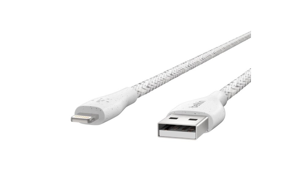 Belkin Duratek Plus Lightning to USB-A cable 3M - White