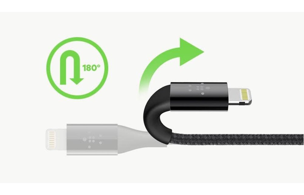 Belkin Duratek Plus Lightning to USB-A cable 3M - White