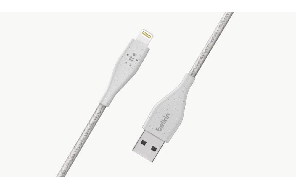 Belkin Duratek Plus Lightning to USB-A cable 3M - White