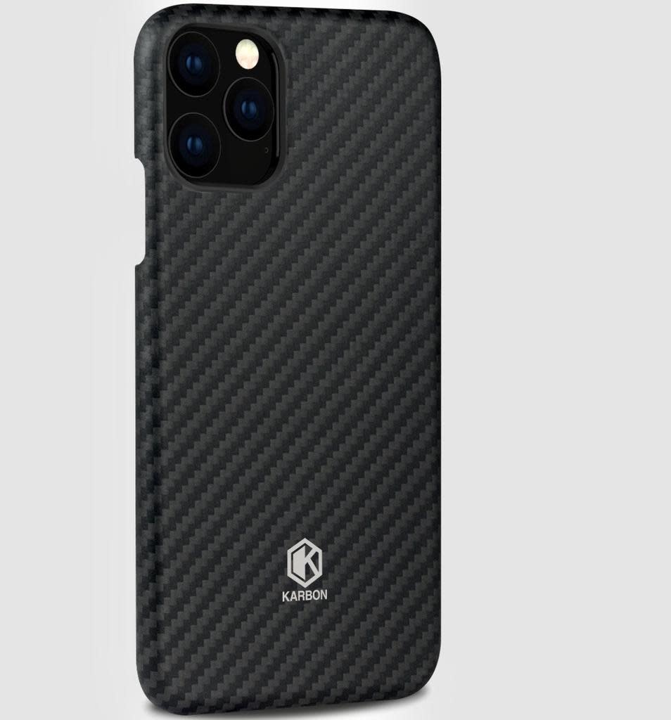 Evutec Karbon Value Thin Series 0.7mm Aramid Fiber Case for IPhone 11 Pro - Black