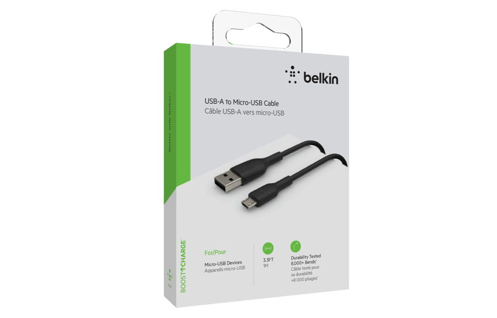 Belkin Boost Up Charge USB A to Micro USB Cable 3ft - Black