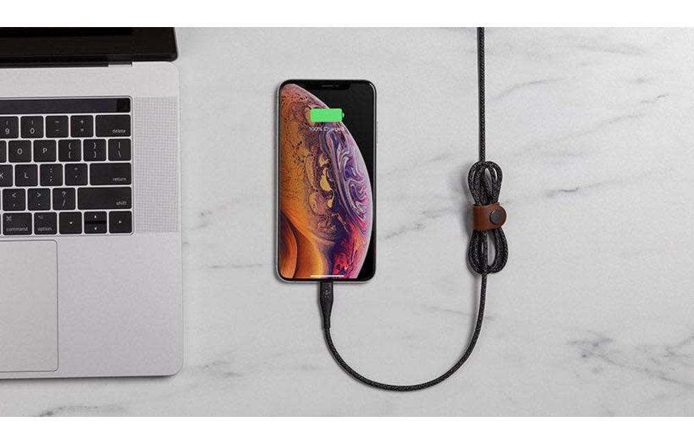 Belkin Duratek Plus Lightning to Type-C 1.2m - Black