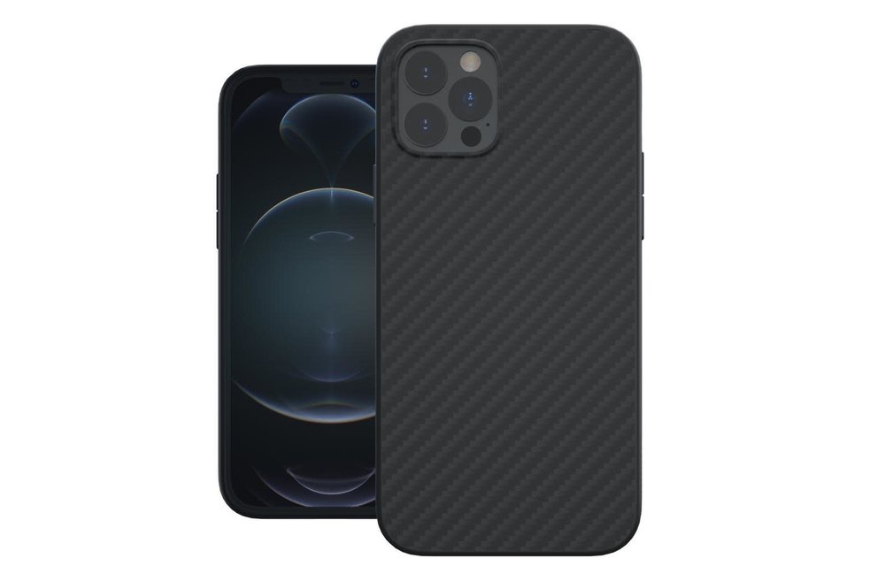 Evutec Aer Karbon Series With Afix Case for iPhone 12 / 12 Pro - Black