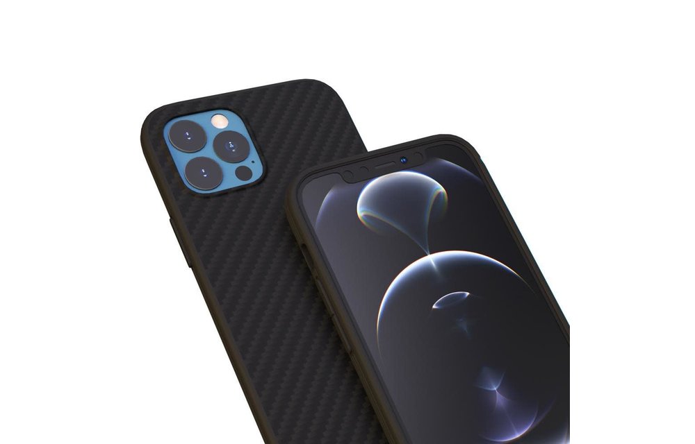 Evutec Aer Karbon Series With Afix Case for iPhone 12 / 12 Pro - Black