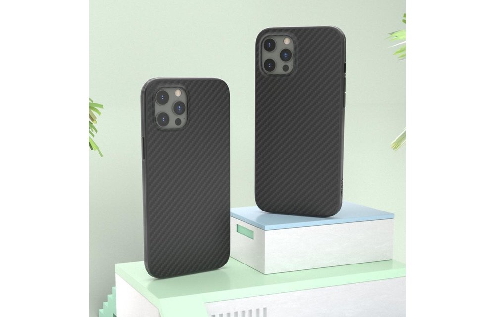 Evutec Aer Karbon Series With Afix Case for iPhone 12 / 12 Pro - Black