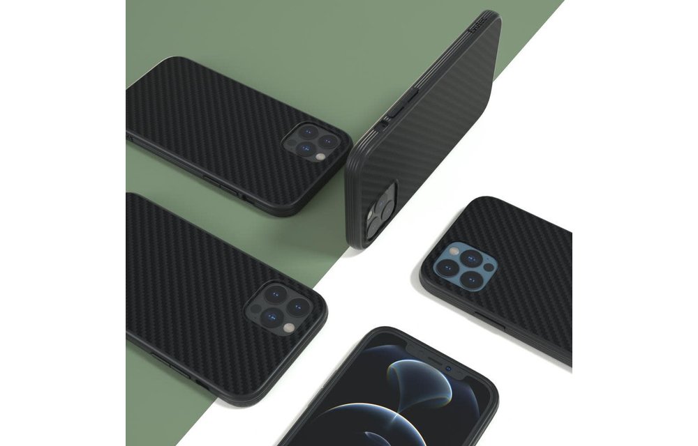 Evutec Aer Karbon Series With Afix Case for iPhone 12 / 12 Pro - Black