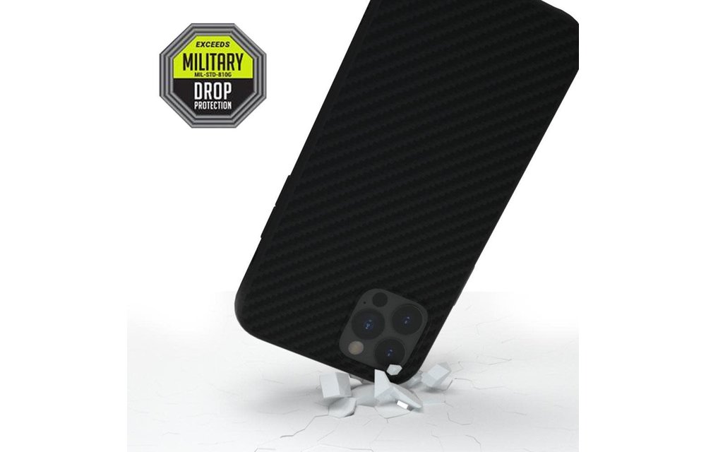 Evutec Aer Karbon Series With Afix Case for iPhone 12 / 12 Pro - Black