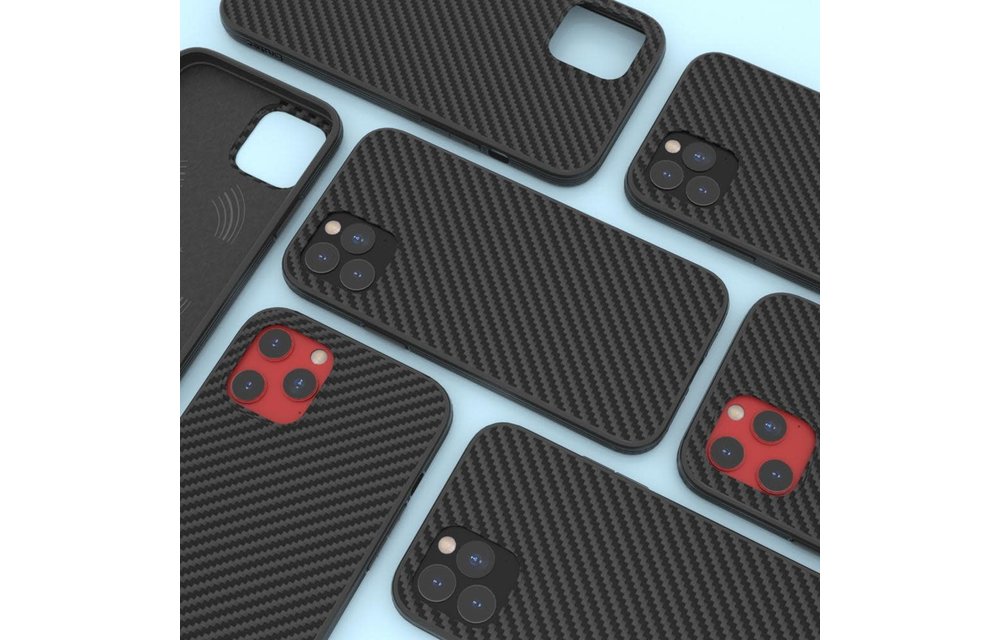 Evutec Aer Karbon Series With Afix Case for iPhone 12 / 12 Pro - Black