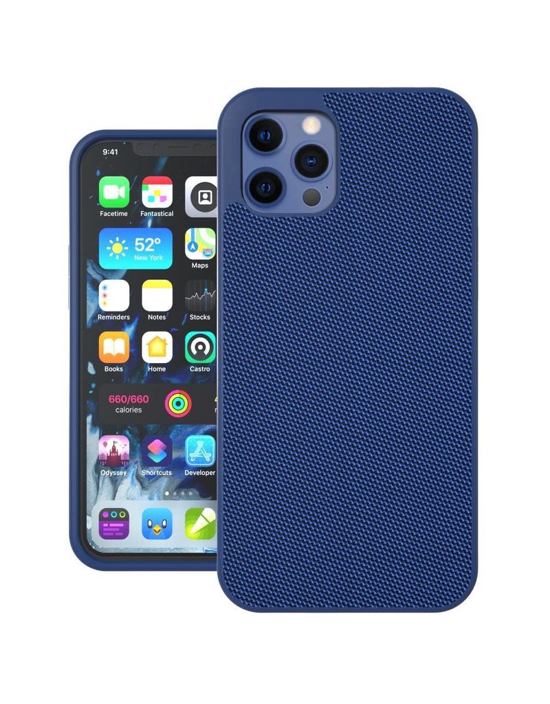 Evutec Evutec Ballistic Nylon Aergo Series Case With Afix for iPhone  12 Mini - Blue