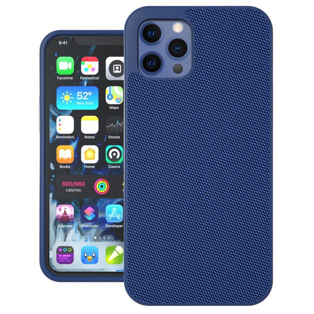 Evutec Ballistic Nylon Aergo Series Case With Afix for iPhone 12 Mini - Blue