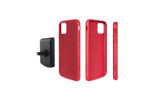 Evutec Ballistic Nylon Aergo Series Case With Afix for iPhone 11 Pro Max - Red