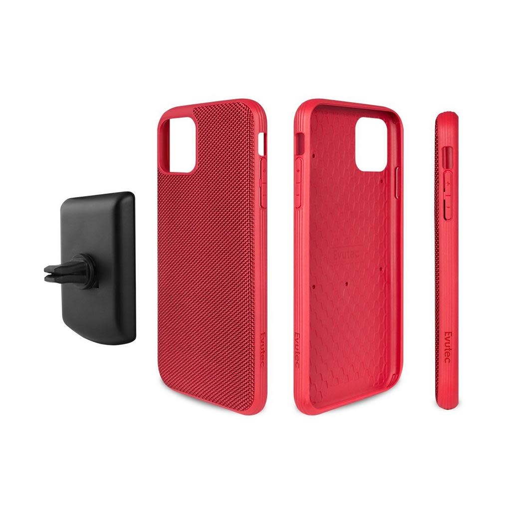 Evutec Ballistic Nylon Aergo Series Case With Afix for iPhone 11 Pro Max - Red