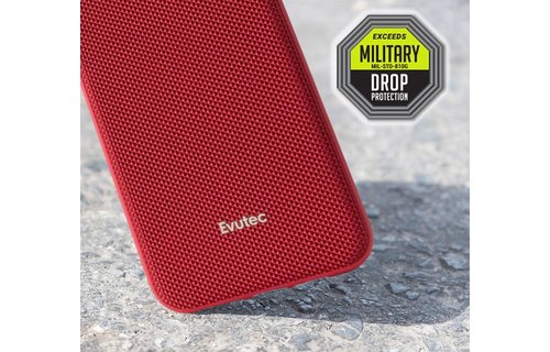 Evutec Ballistic Nylon Aergo Series Case With Afix for iPhone 11 Pro Max - Red