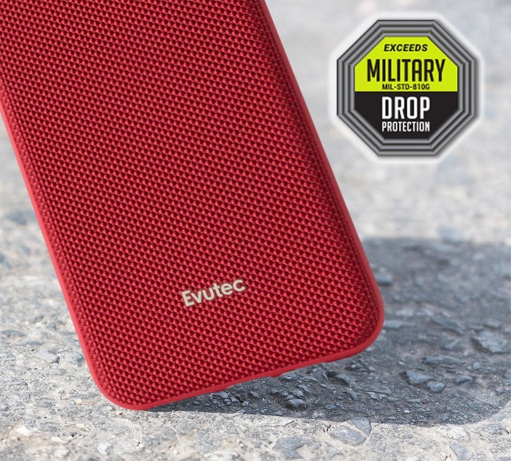 Evutec Ballistic Nylon Aergo Series Case With Afix for iPhone 11 Pro Max - Red