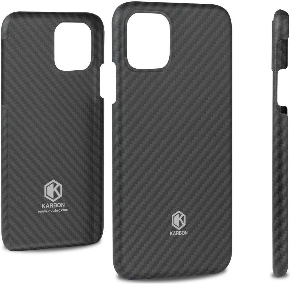 Evutec Karbon Value Thin Series 0.7mm Aramid Fiber Case for IPhone 11 - Black