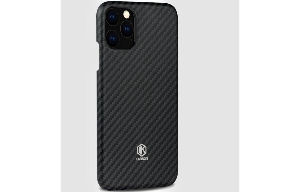 Evutec Karbon Value Thin Series 0.7mm Aramid Fiber Case for IPhone 11 Pro Max - Black