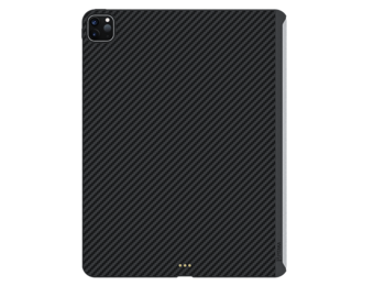 Pitaka Aramid Karbon Fiber MagEZ Case for iPad Pro 12.9” 4th-Gen (fit Smart/MagicKeyboard) - Black/Grey Twill