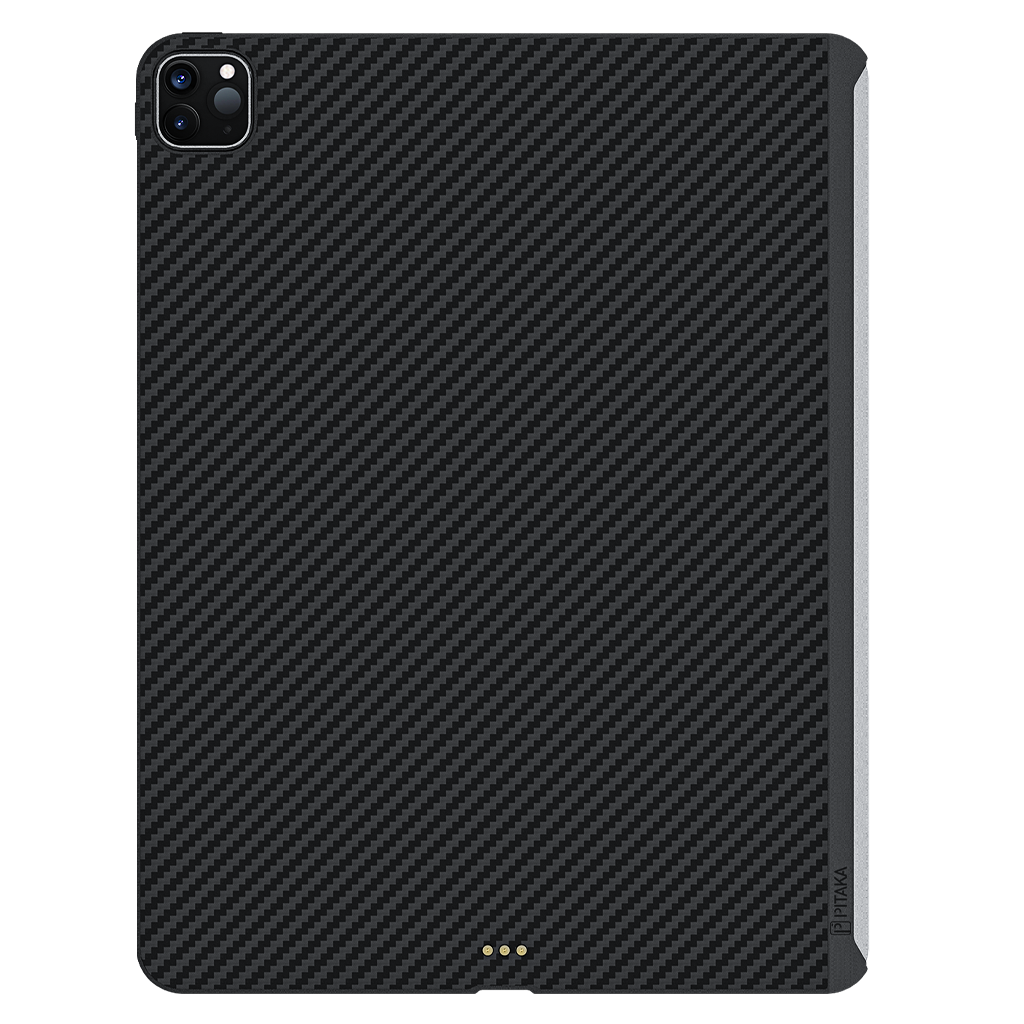 Pitaka Aramid Karbon Fiber MagEZ Case for iPad Pro 12.9” 4th-Gen (fit Smart/MagicKeyboard) - Black/Grey Twill