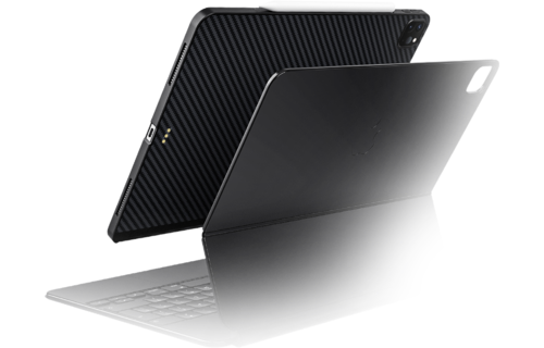 Pitaka Aramid Karbon Fiber MagEZ Case for iPad Pro 12.9” 4th-Gen (fit Smart/MagicKeyboard) - Black/Grey Twill