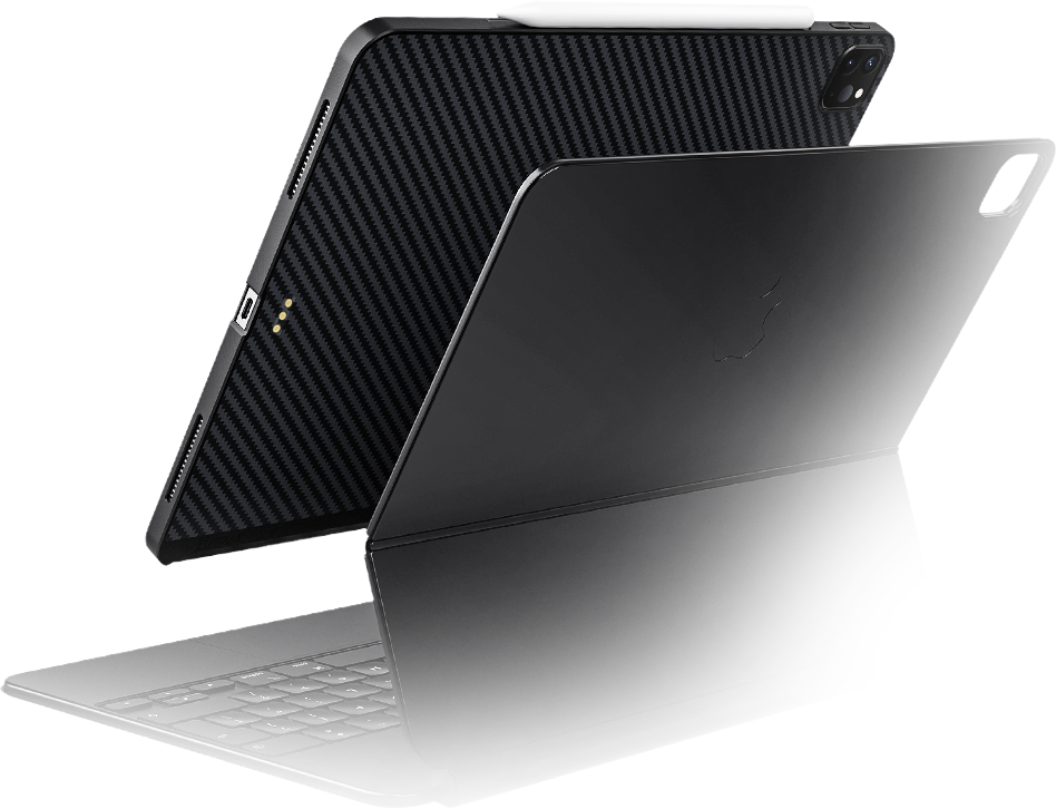 Pitaka Aramid Karbon Fiber MagEZ Case for iPad Pro 12.9” 4th-Gen (fit Smart/MagicKeyboard) - Black/Grey Twill