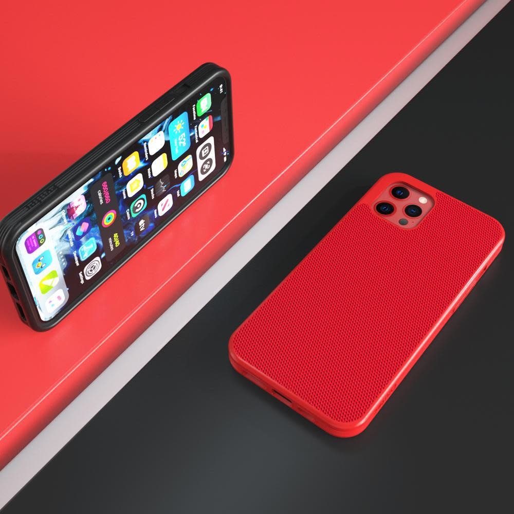 Evutec Ballistic Nylon Aergo Series Case With Afix for iPhone 12 Mini - Red