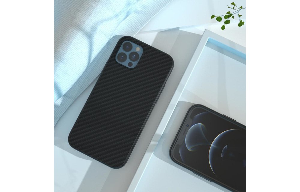 Evutec Aer Karbon Series With Afix Case for iPhone 12 Pro Max - Black