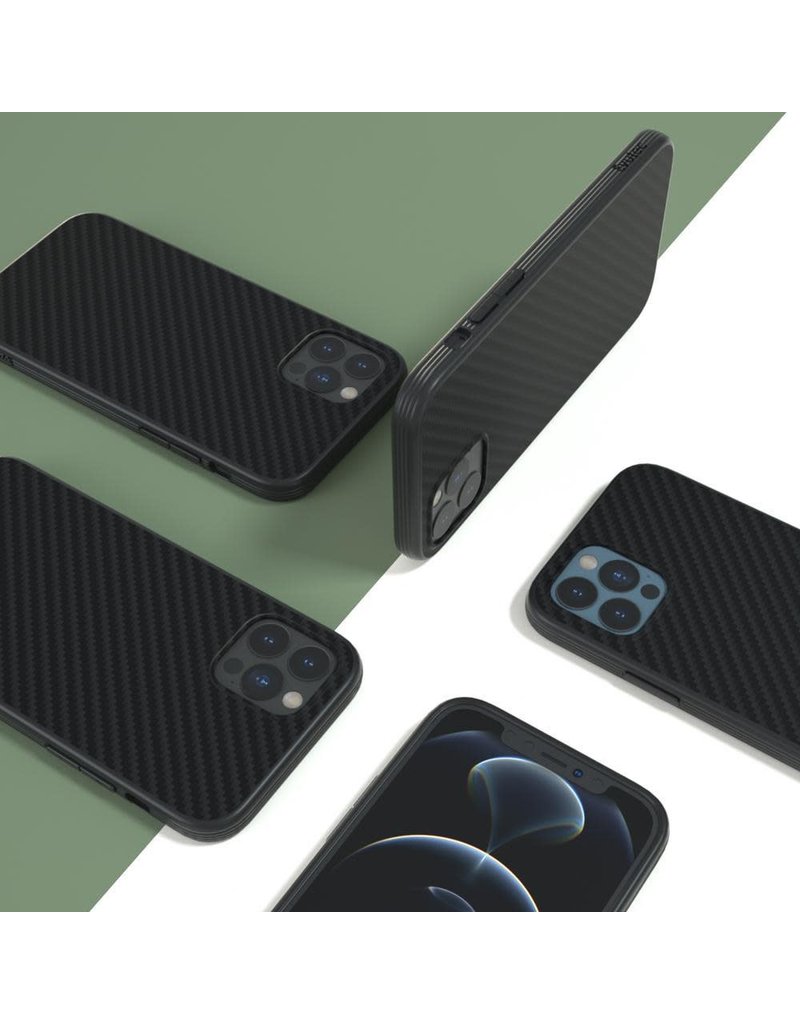 Evutec Evutec Aer Karbon Series With Afix Case for iPhone 12 Pro Max - Black