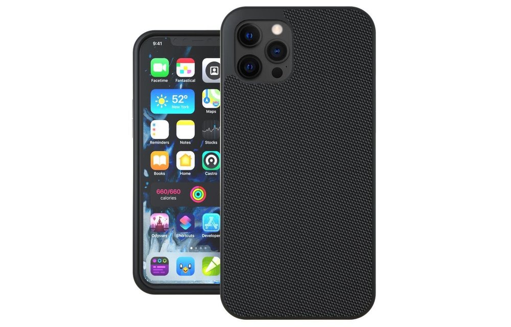 Evutec Ballistic Nylon Aergo Series Case With Afix for iPhone 12 Pro Max - Black