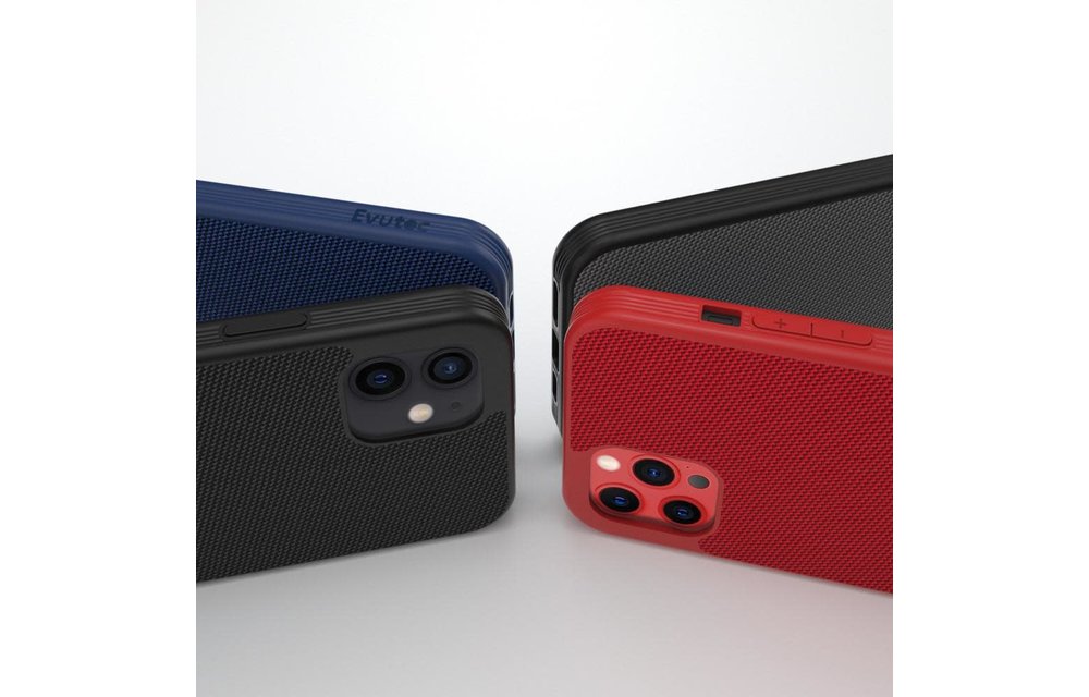 Evutec Ballistic Nylon Aergo Series Case With Afix for iPhone 12 Pro Max - Black