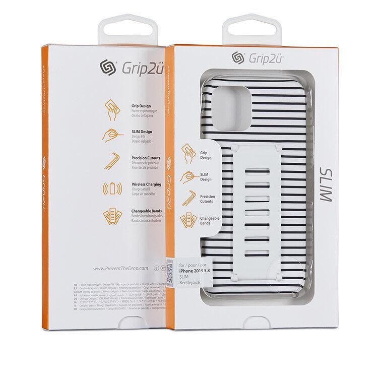 Grip2u Slim Multiple Hand Grip Case for iPhone 11 Pro - Beetlejuice