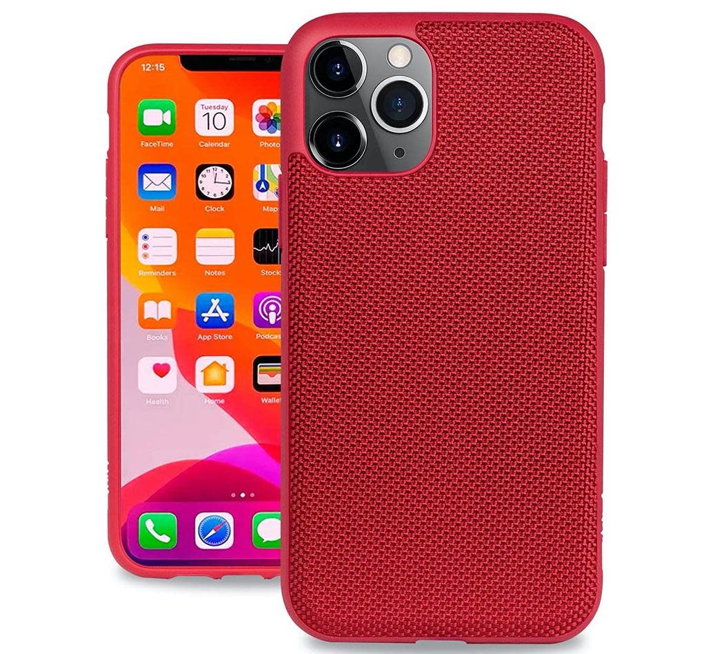 Evutec Ballistic Nylon Aergo Series Case With Afix for iPhone 11 Pro - Red
