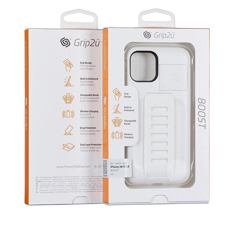 Grip2u Boost Hand Grip with Kickstand Case for iPhone 11 Pro - Ice
