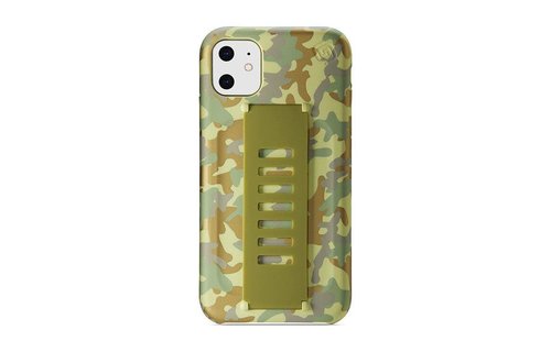 Grip2u Slim Multiple Hand Grip Case for iPhone 11 - West Point Metallic