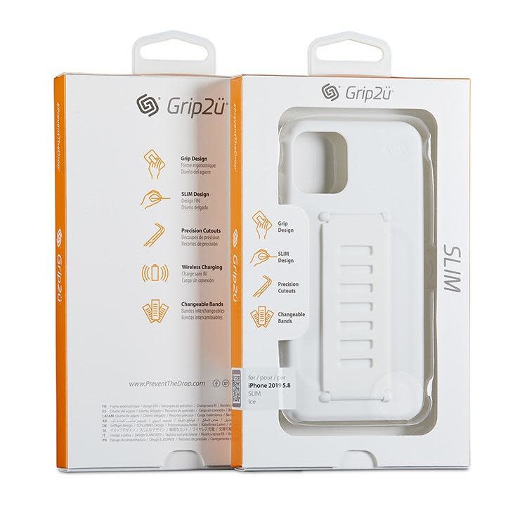 Grip2u Slim Multiple Hand Grip Case for iPhone 11 Pro - Ice