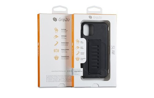 Grip2u Slim Multiple Hand Grip Case for iPhone 11 Pro - Charcoal