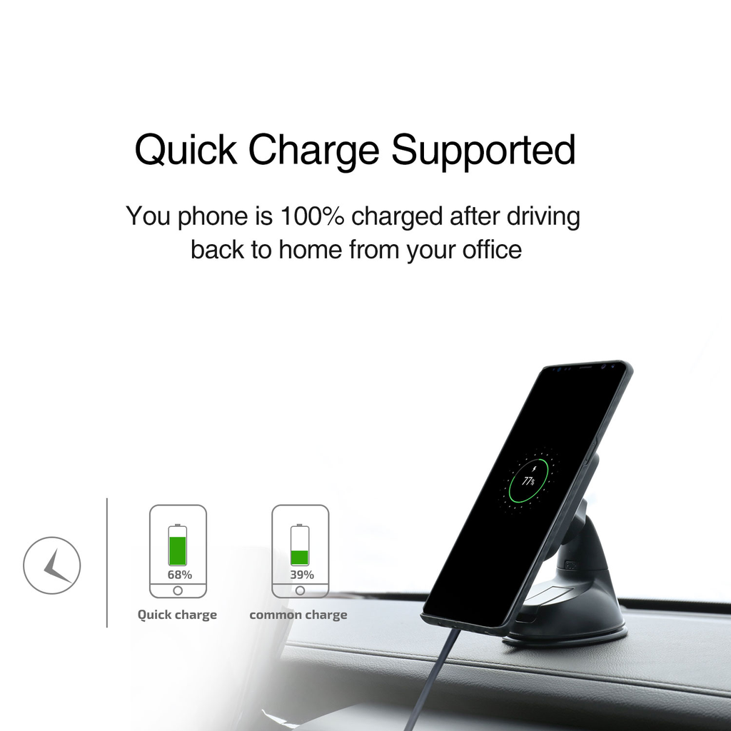 Pitaka Magnetic Mount Qi Wirelessly Charges - Suction Cup