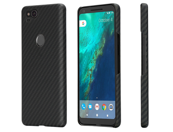 Pitaka Aramid Case for Google Pixel 2 - Black/Grey Twill