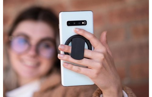 Ohsnap Super thin KickStand Smart Grip with Magnetic Mountable MagSafe Ring - White/Black