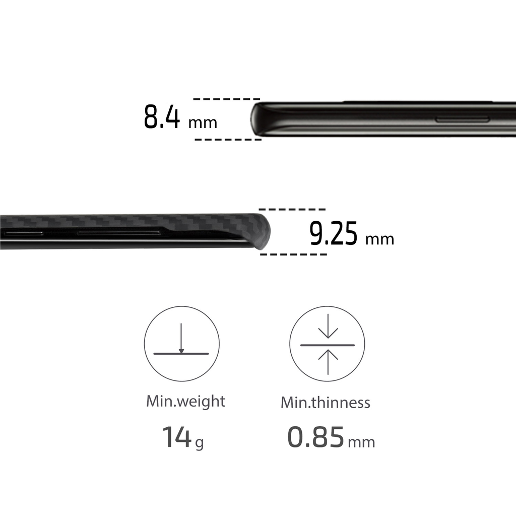 Pitaka Aramid Case for Galaxy S9 - Black/Grey Twill