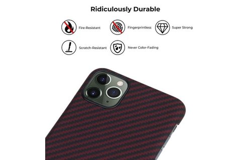 Pitaka Aramid MagEz Case for iPhone 11 Pro - Black/Red Twill