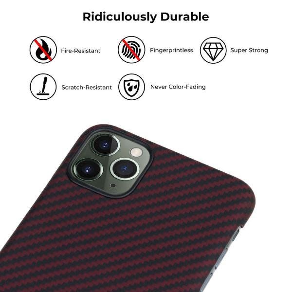 Pitaka Aramid MagEz Case for iPhone 11 Pro - Black/Red Twill