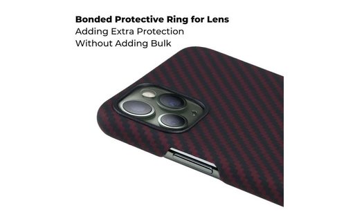 Pitaka Aramid MagEz Case for iPhone 11 Pro - Black/Red Twill