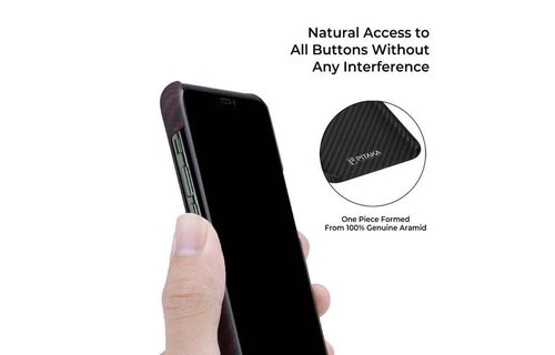 Pitaka Aramid MagEz Case for iPhone 11 Pro - Black/Red Twill