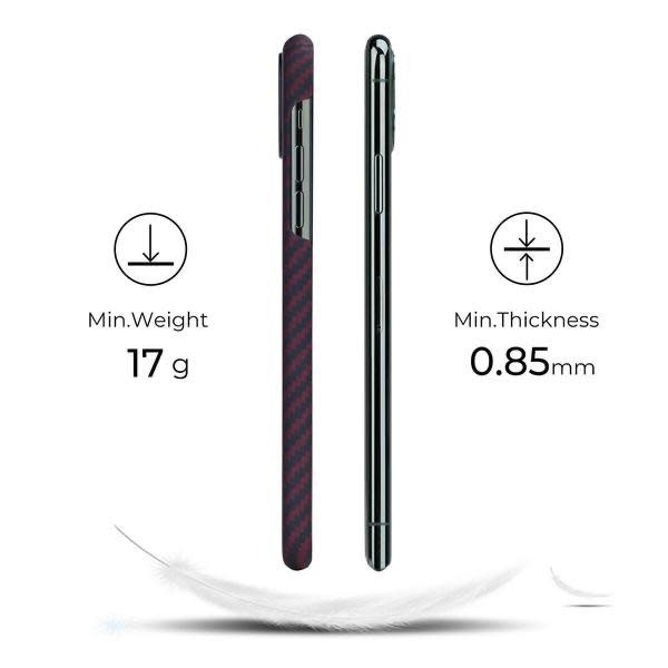 Pitaka Aramid MagEz Case for iPhone 11 Pro - Black/Red Twill