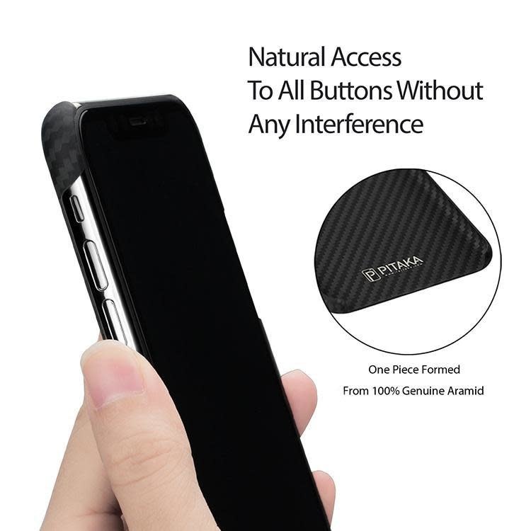 Pitaka Aramid Case for iPhone Xr - Black/Grey Twill