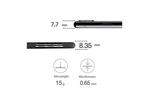 Pitaka Aramid Case for iPhone Xr - Black/Grey Twill