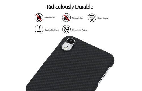 Pitaka Aramid Case for iPhone Xr - Black/Grey Twill