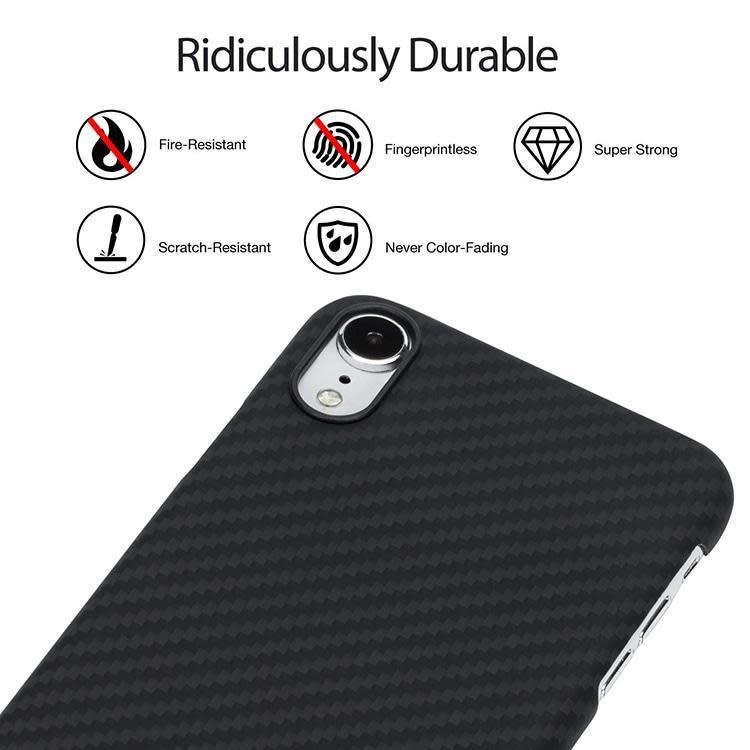 Pitaka Aramid Case for iPhone Xr - Black/Grey Twill
